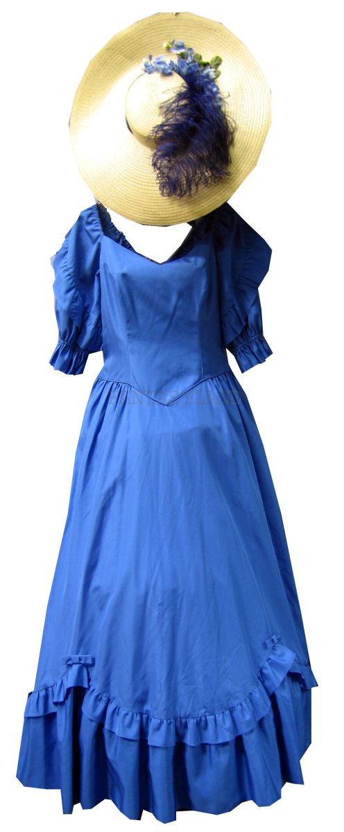 Southern Belle Costume, Size 12 MD, Blue - Click Image to Close