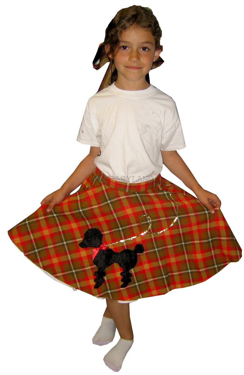 1950s Child Poodle Skirt Costume, Size 7 - 8