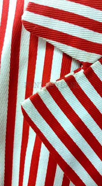 Mens Red and White Stripe Jacket, Size 38" - 40"L SM