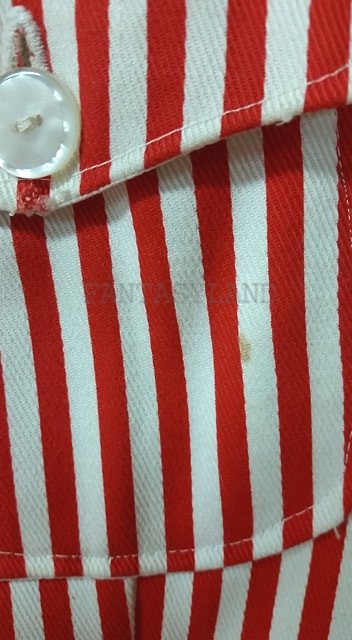 Mens Red and White Stripe Jacket, Size 38" - 40"L SM