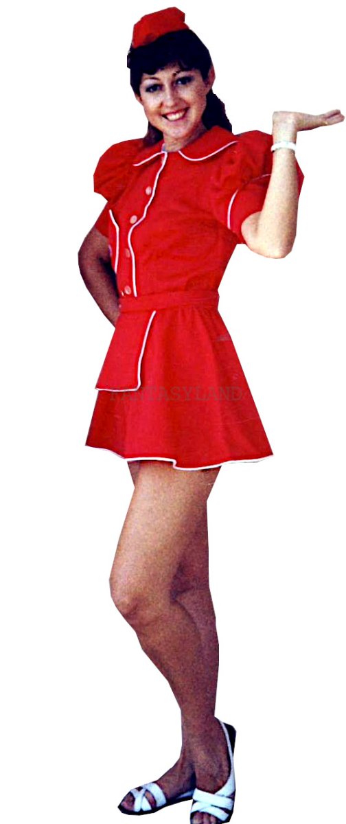 1950's Car Hop Costume Size 6-8 SM