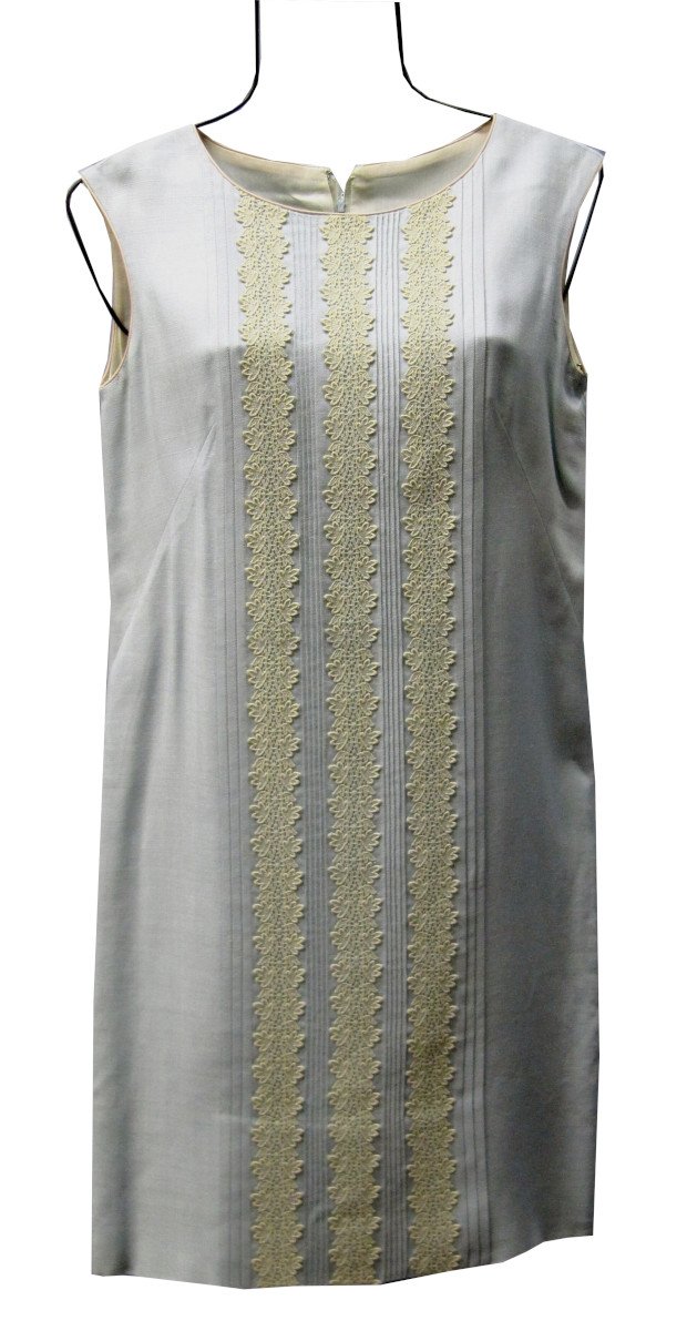 1960's Vintage Day Sheath Dress, size Small, Light Blue