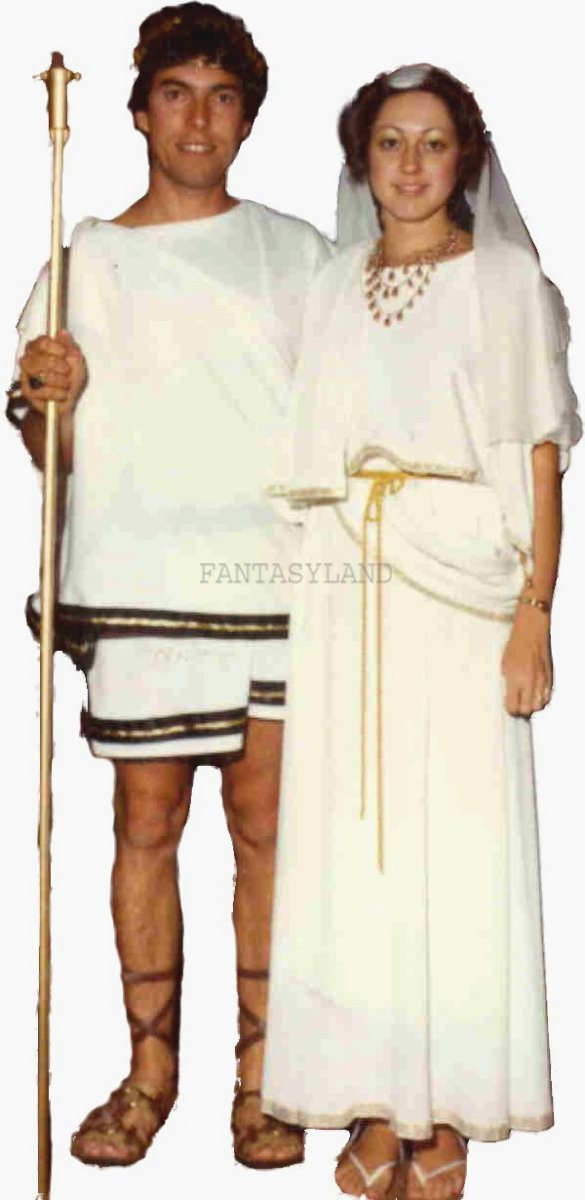 Greek Roman Lady Costume, White, Size Most